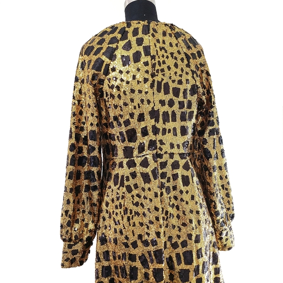 Antik Batik x Free People Sequin Cut Out Girrafe Print Maxi Dress - Picture 15 of 16